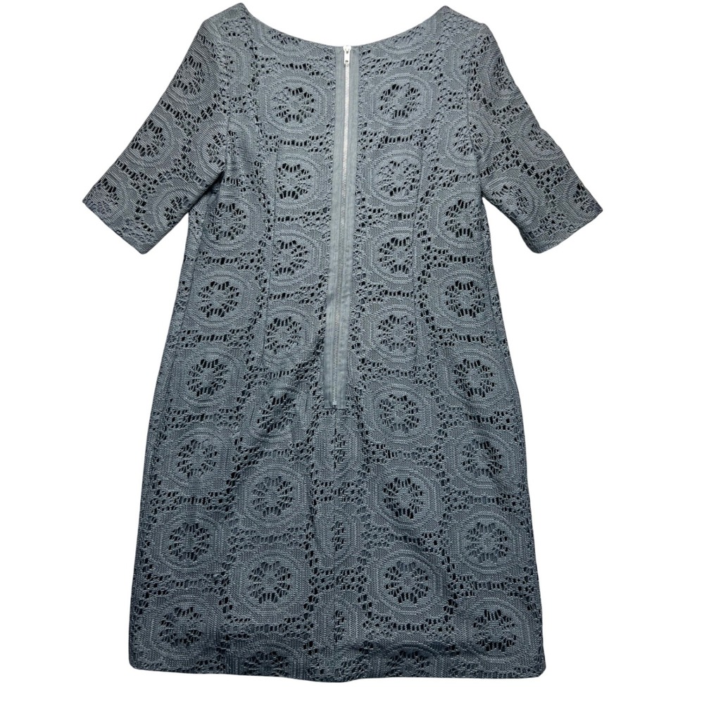Adrianna Papell Gray Lace Cocktail Dress Party Career Size 12 Crochet Career‎ - Picture 2 of 13